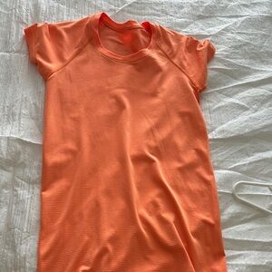 lululemon athletica Orange Short Sleeve Tee